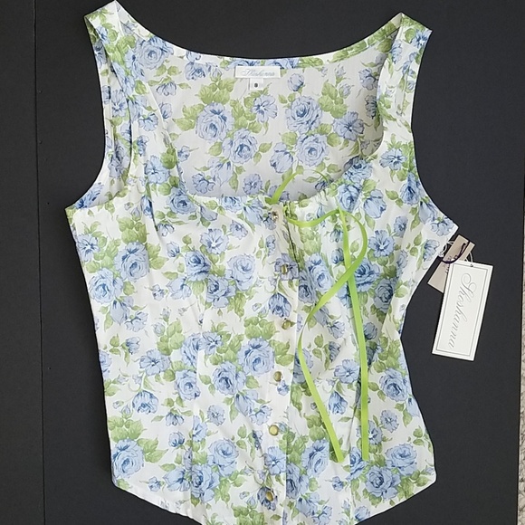 Shoshanna Tops - NWT Shoshanna floral sleeveless bustier blouse
